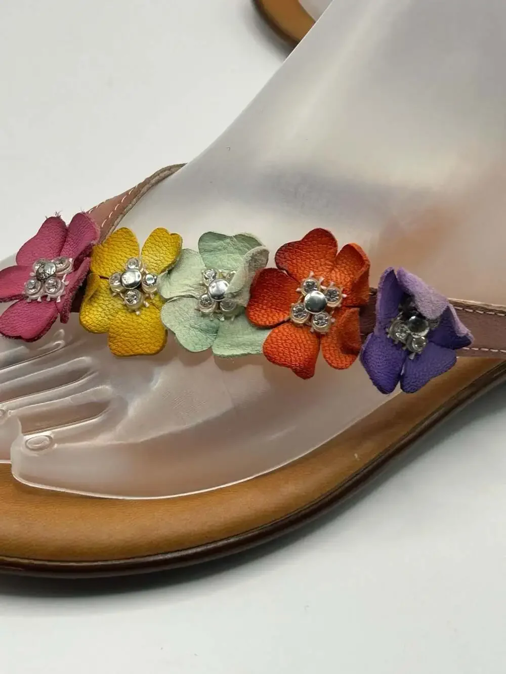 Italian Shoemakers Xolani Floral Rhinestone Wedge Sandals